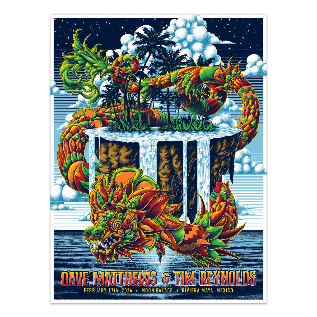 DMB Show Poster Cancun, Mexico 2/17/2024