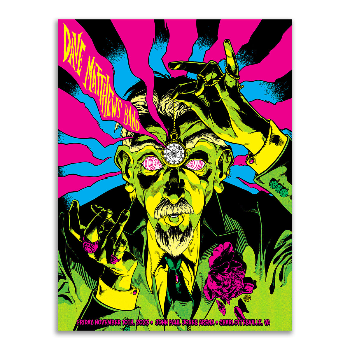 DMB Show Poster Charlottesville, VA 11/10/2023