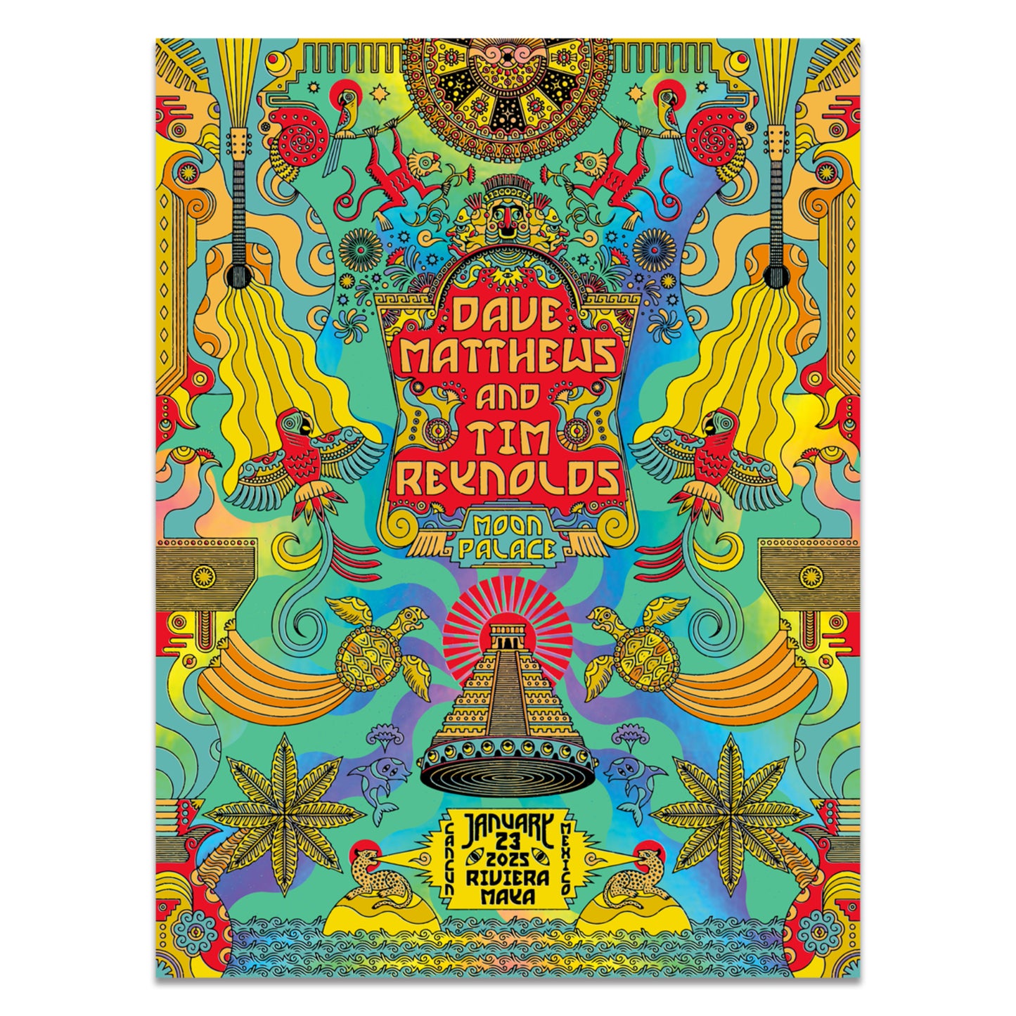 Dave & Tim Show Poster Cancun, QR 1/23/2025 FOIL Variant