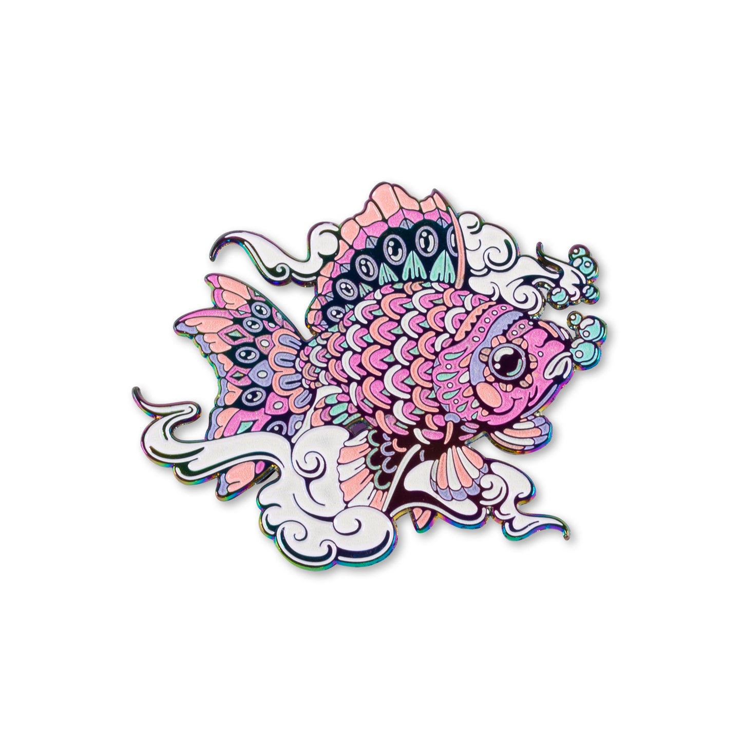 DMB x Bioworkz Big Eyed Fish Pin (Rainbow Anodized Metal #1)
