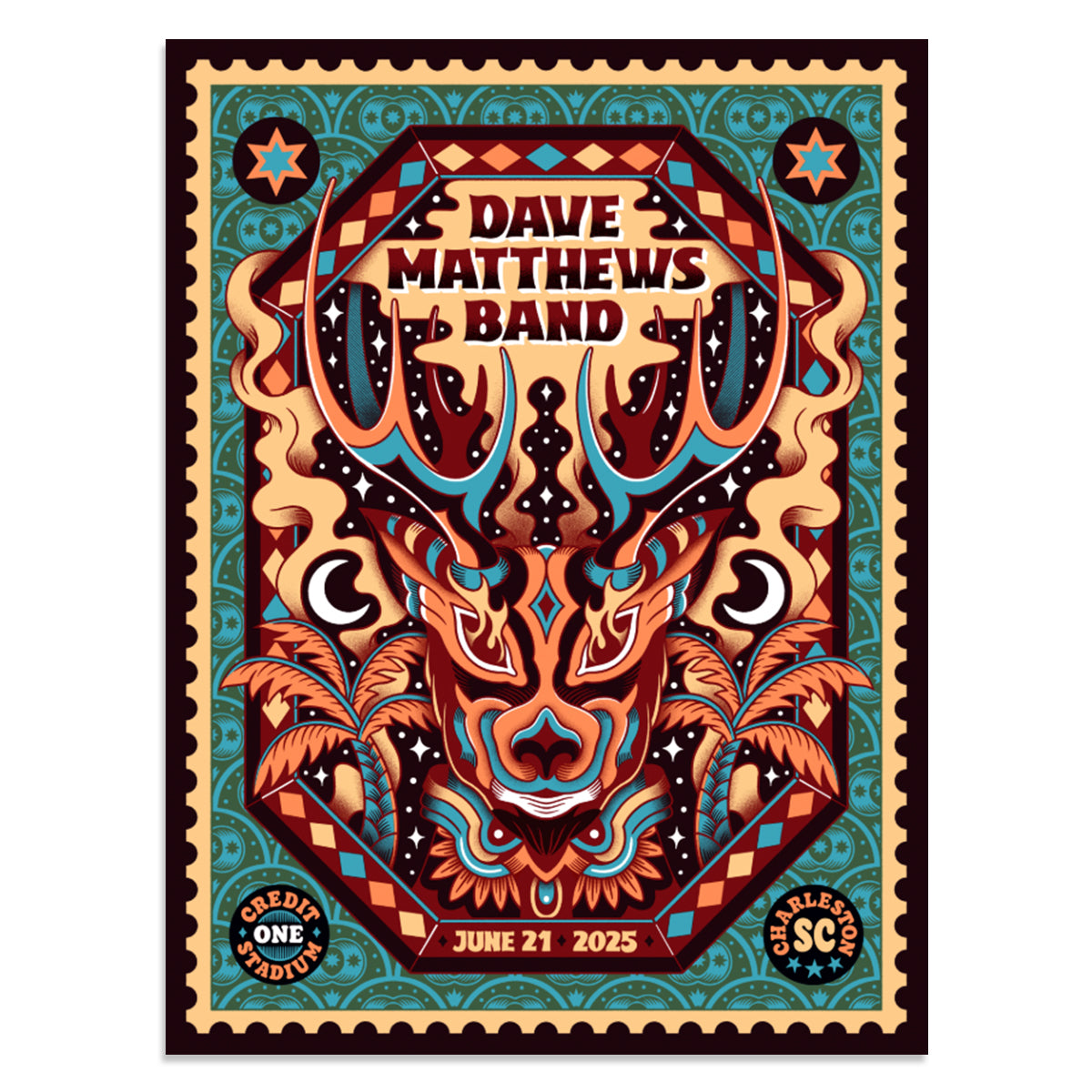 DMB Show Poster Charleston, SC 06.21.2025