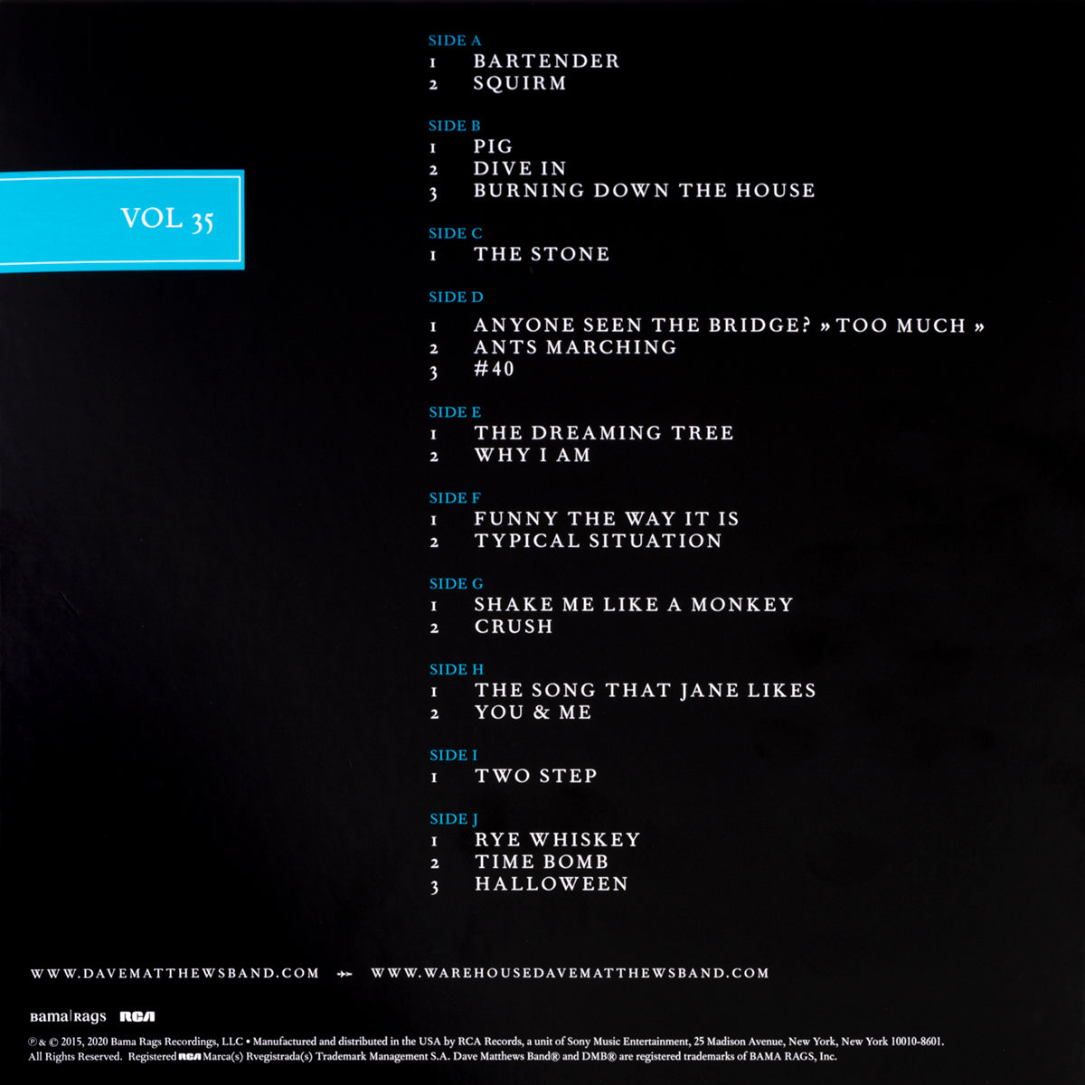 DMB Live Trax Vol. 35: Post-Gazette Pavilion - 5 LP Set