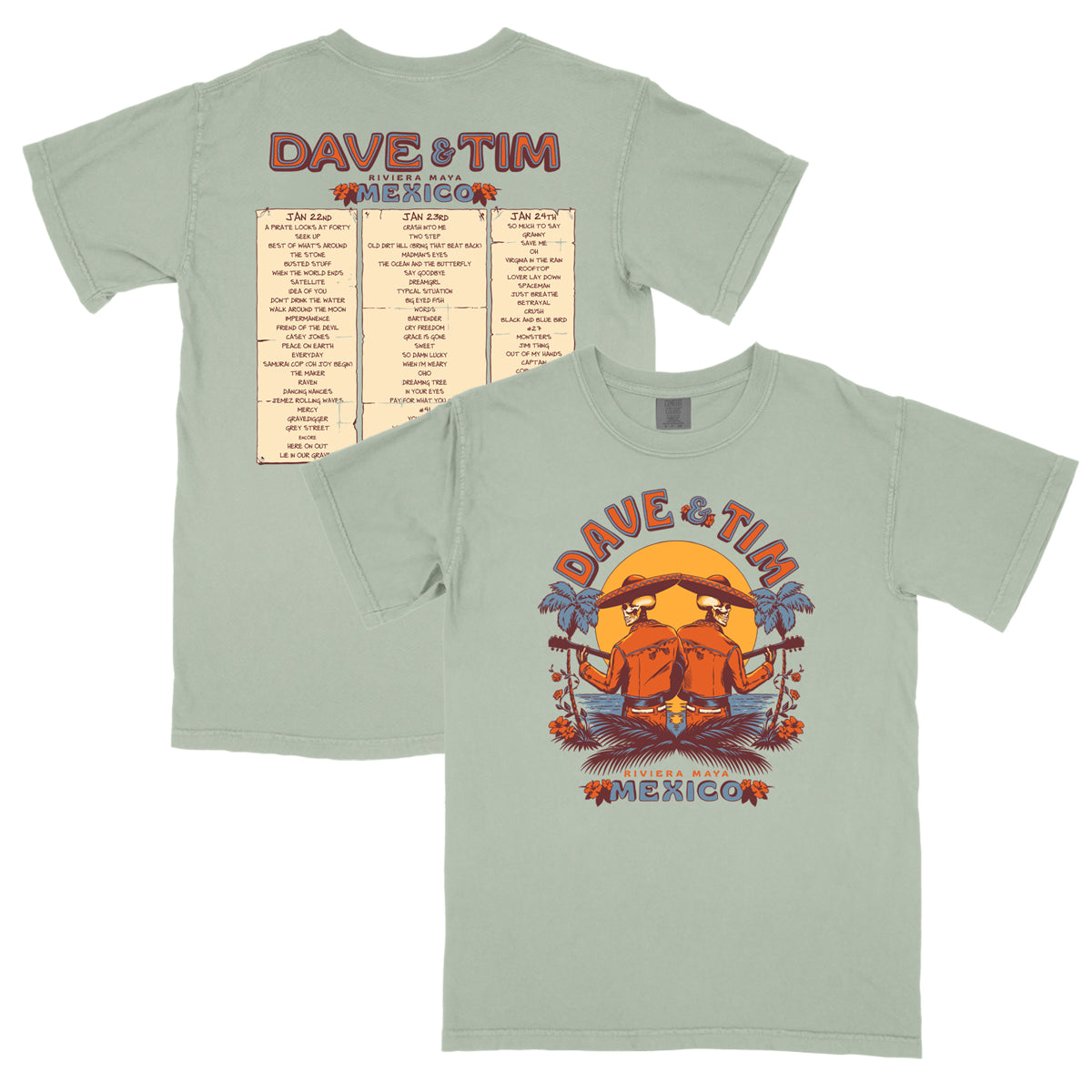 Dave & Tim 2026 Mexico Setlist Tee – Dave Matthews Band