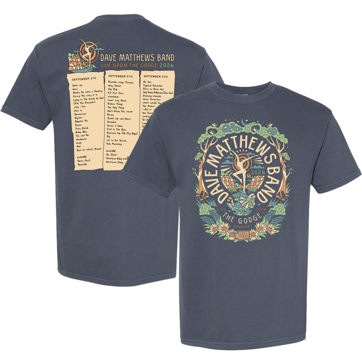Gorge 2026 Set List Tee