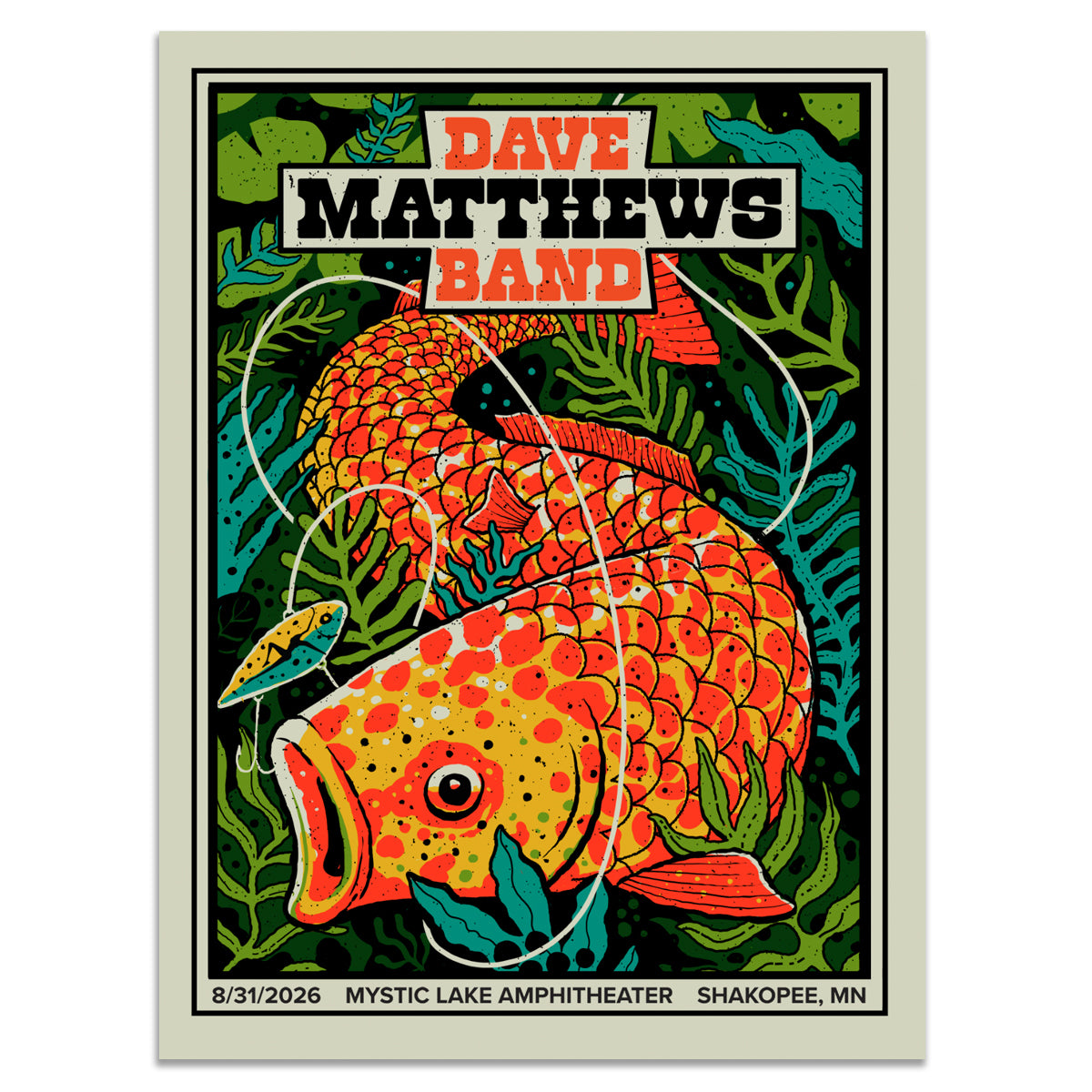 DMB Show Poster Shakopee, MN 08/31/2026