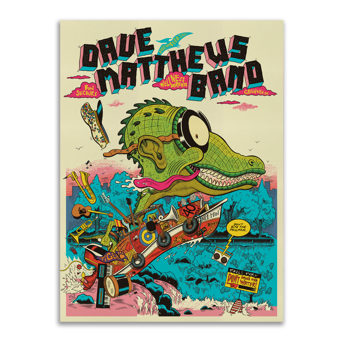 DMB Show Poster Greenville, SC 11/8/2023