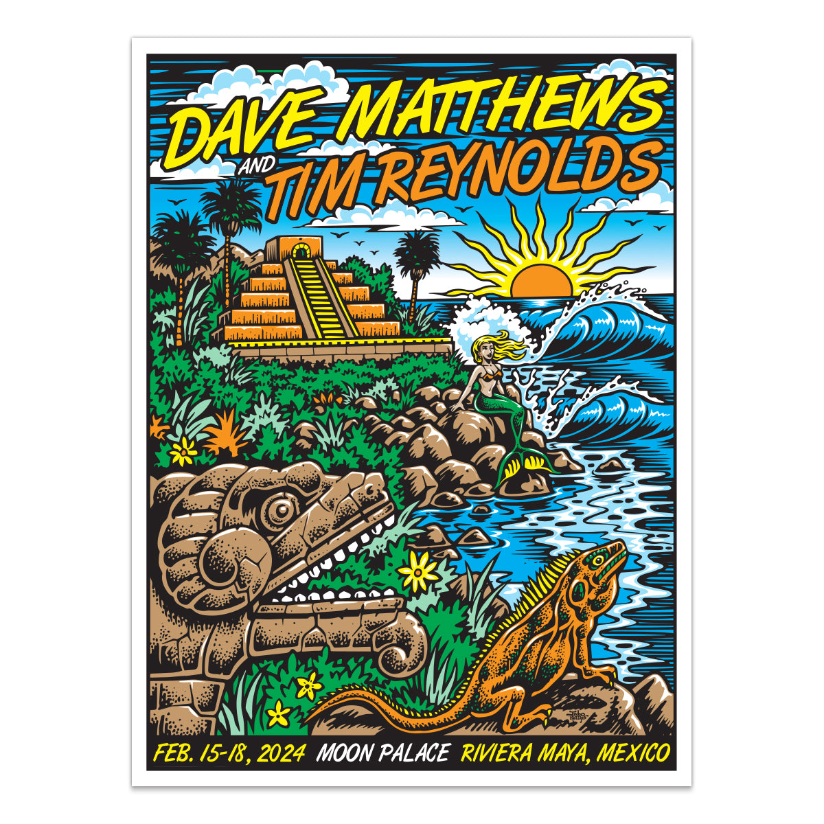 DMB Show Poster Cancun, Mexico 2/15/2024 - 2/18/2024