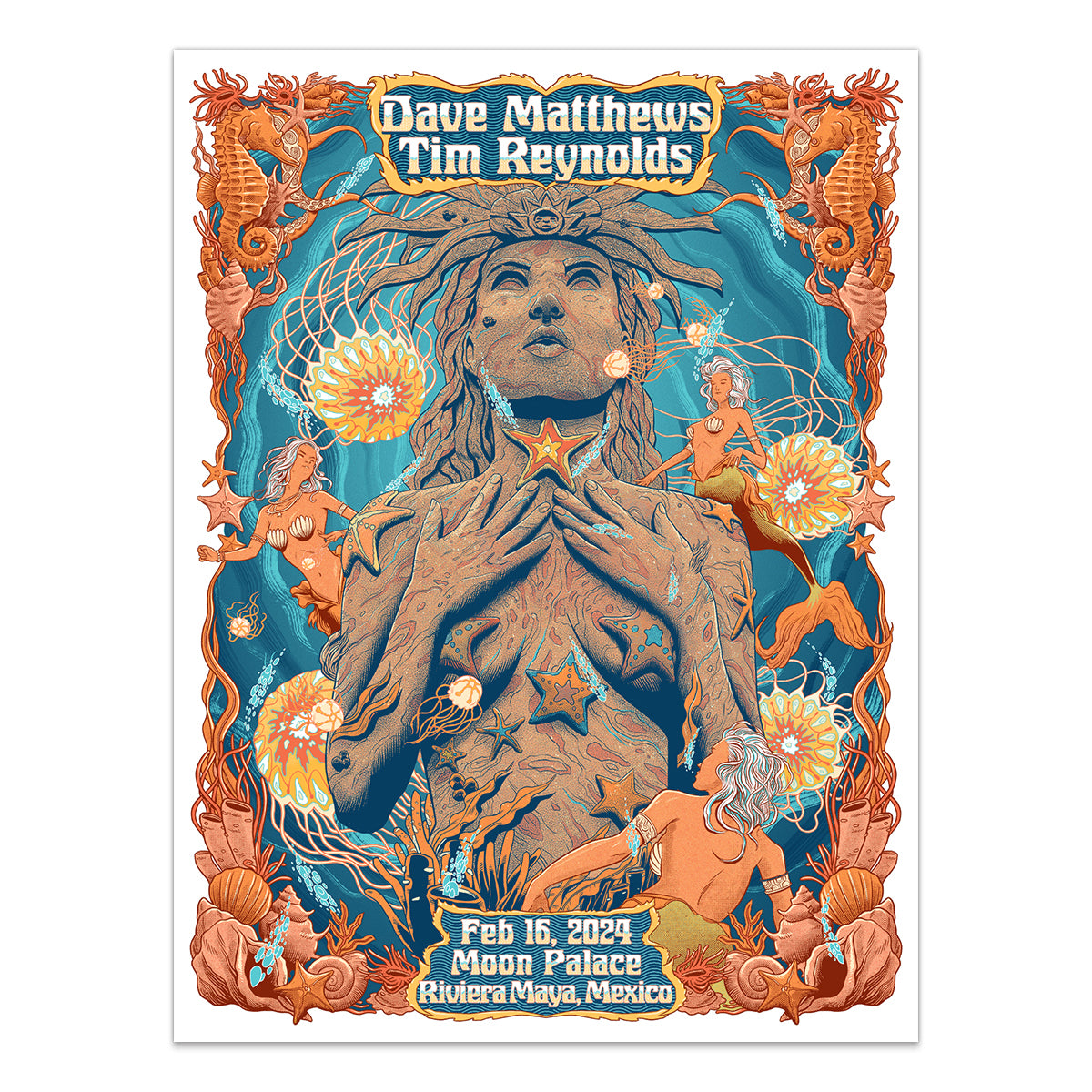 DMB Show Poster Cancun, Mexico 2/16/2024