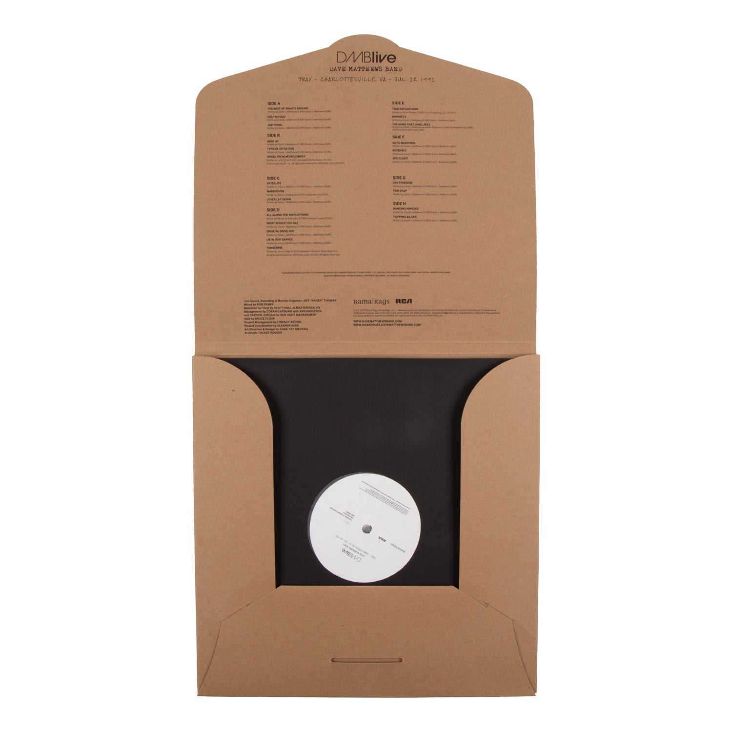 DMBLive - Charlottesville, VA - 07/28/1992 - Vinyl – Dave Matthews