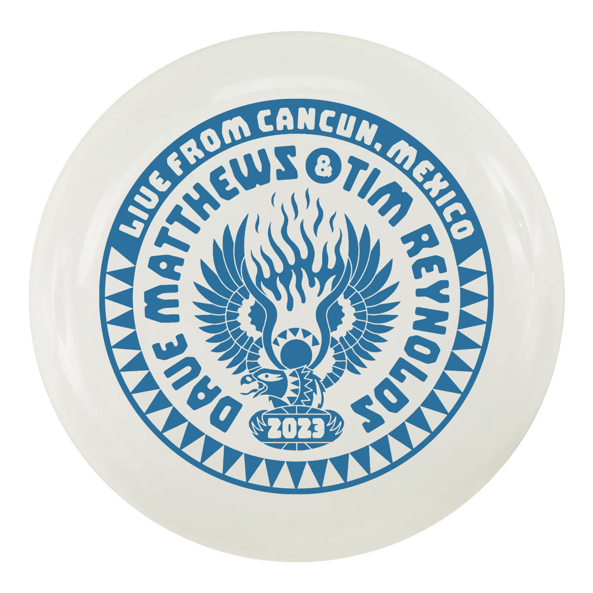 Dave and Tim Riviera Maya Blue Frisbee