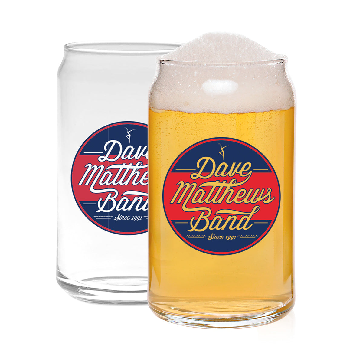 DMB 16oz Circle Logo Beer Can Glass