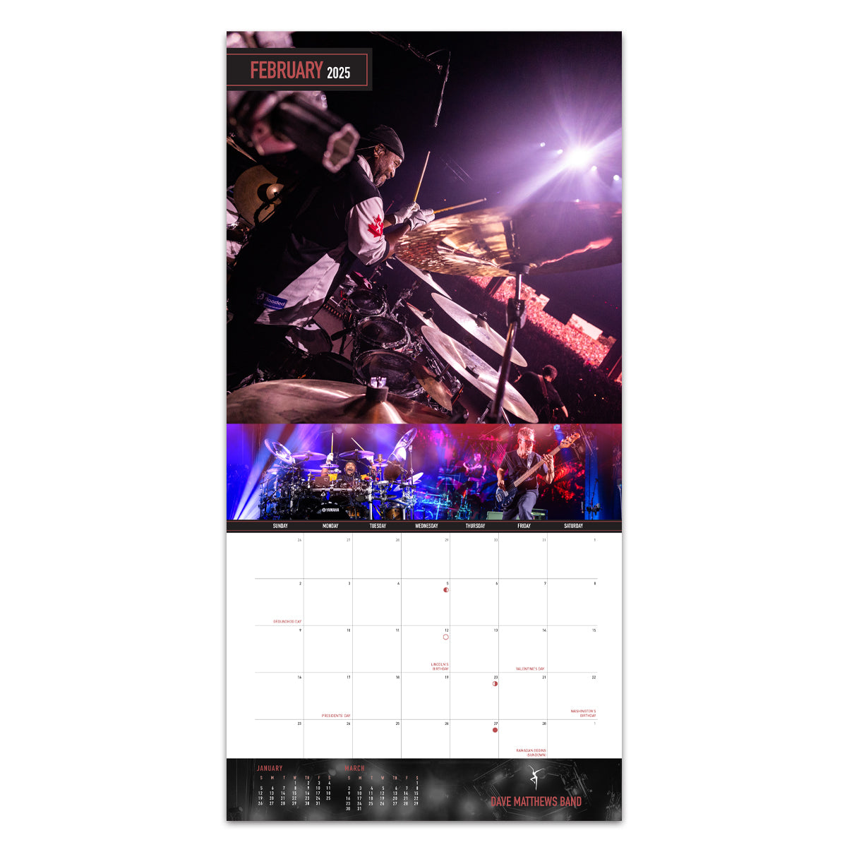 Dave Matthews Band 2025 Calendar