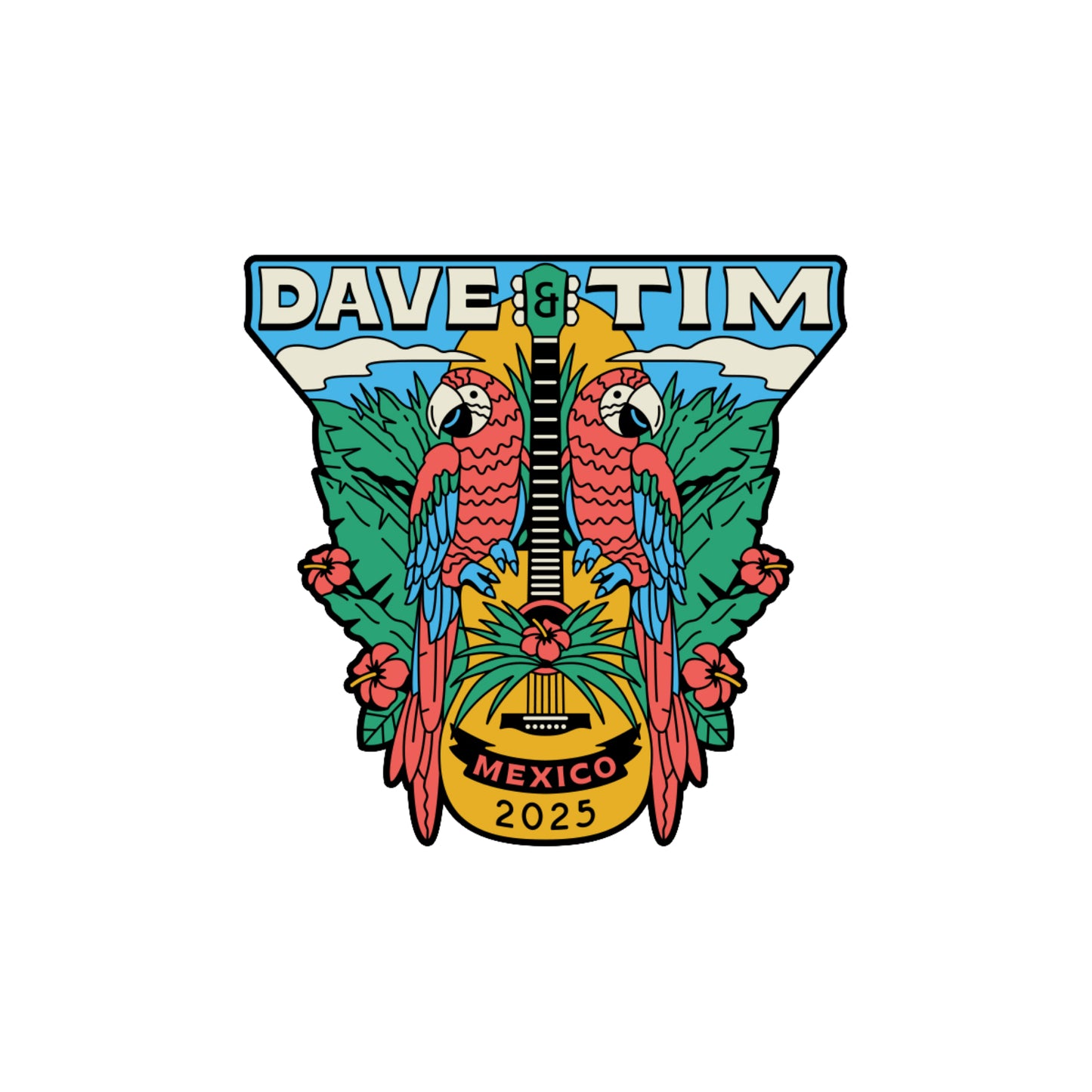 Parrot Guitar Enamel Pin