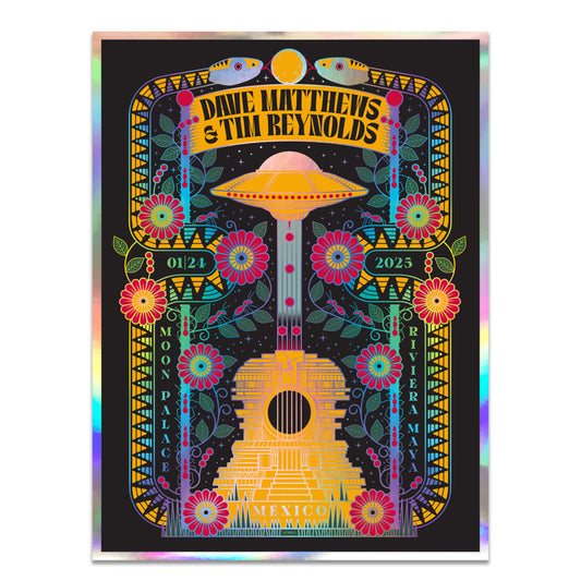 Dave & Tim Show Poster Cancun, QR 1/24/2025 FOIL Variant