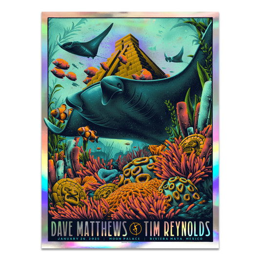 Dave & Tim Show Poster Cancun, QR 1/26/2025 FOIL Variant