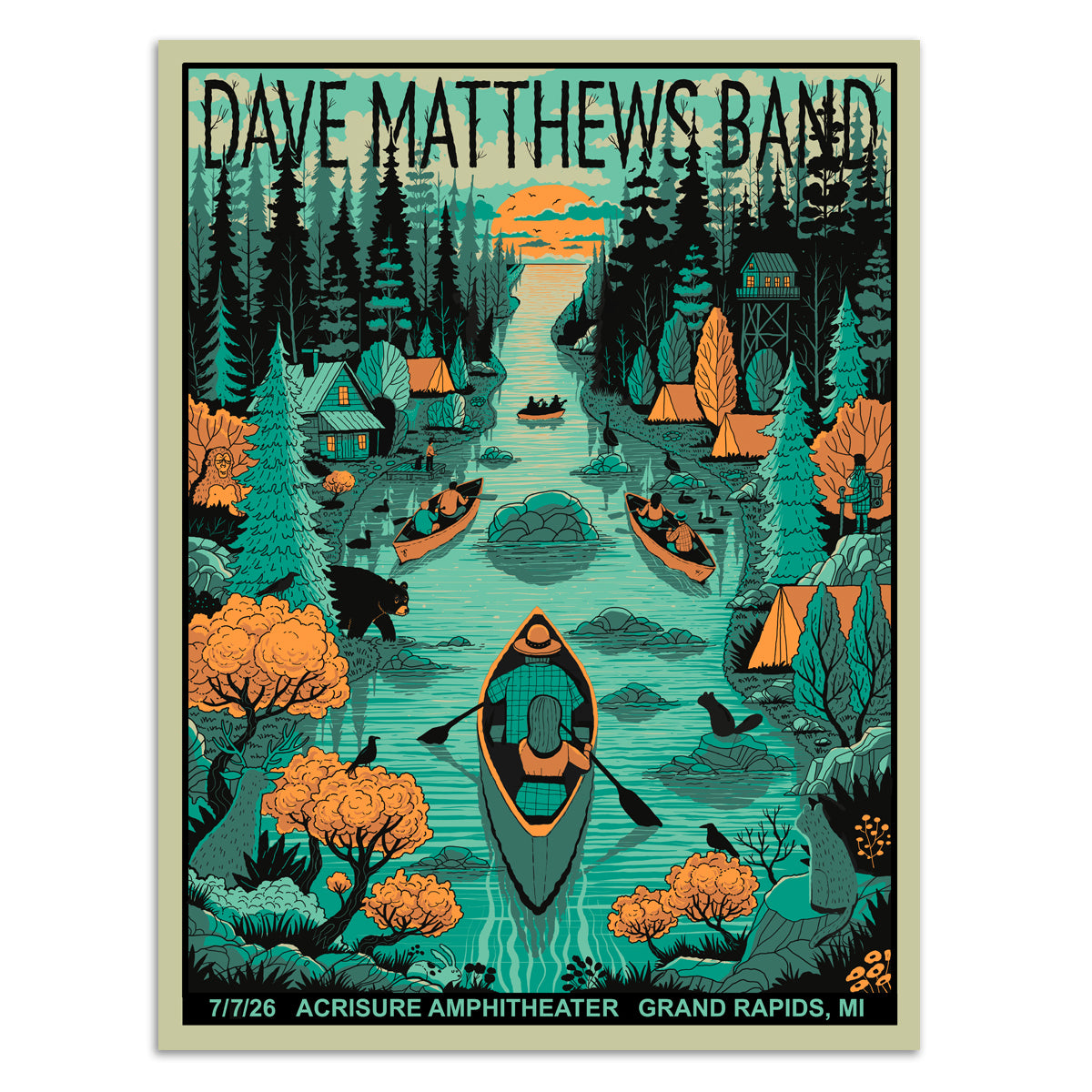 DMB Show Poster Grand Rapids, MI 07/07/2026