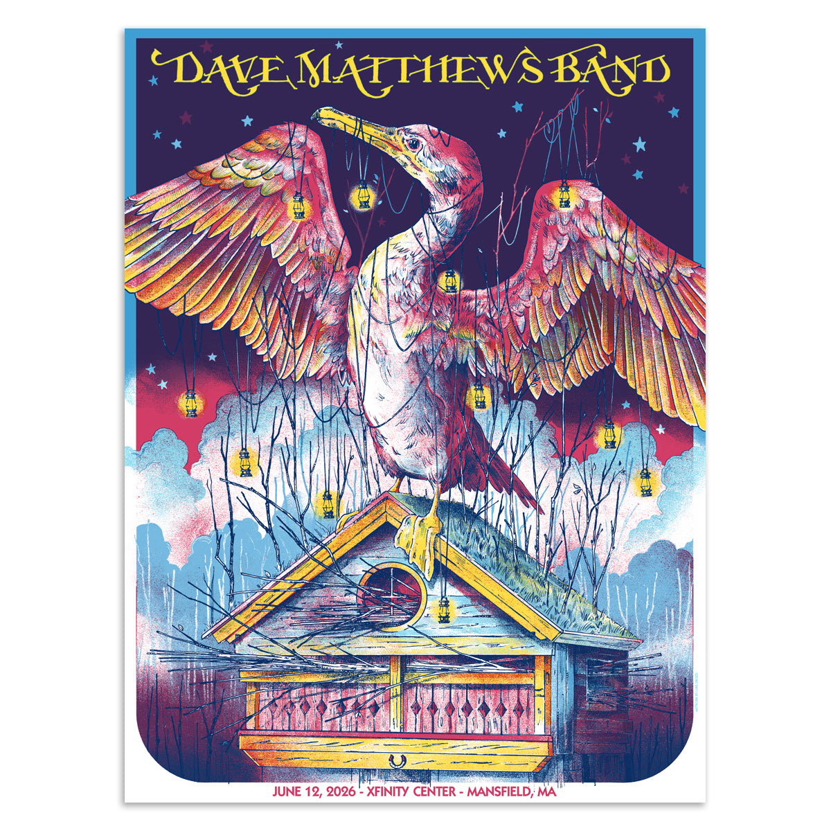 DMB Show Poster Mansfield, MA 06/12/2026