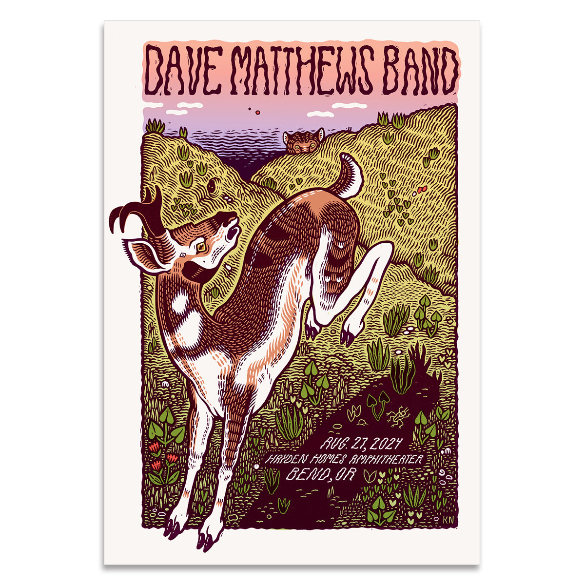 DMB Show Poster Bend, OR 8/27/2024