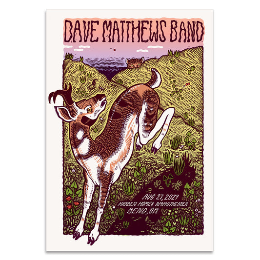 DMB Show Poster Bend, OR 8/27/2024
