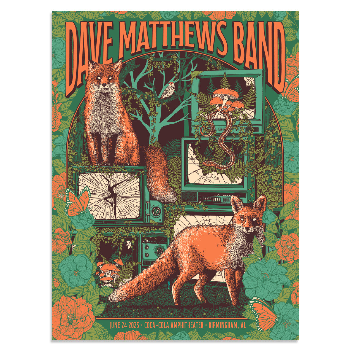 DMB Show Poster Birmingham, AL 06.24.2025