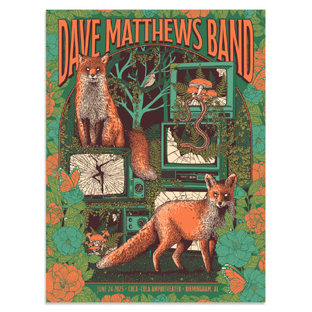 DMB Show Poster Birmingham, AL 06.24.2025 – Dave Matthews Band