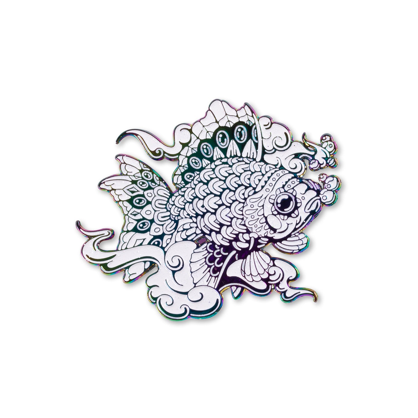 DMB x Bioworkz Big Eyed Fish Pin (Rainbow Anodized Metal #2)