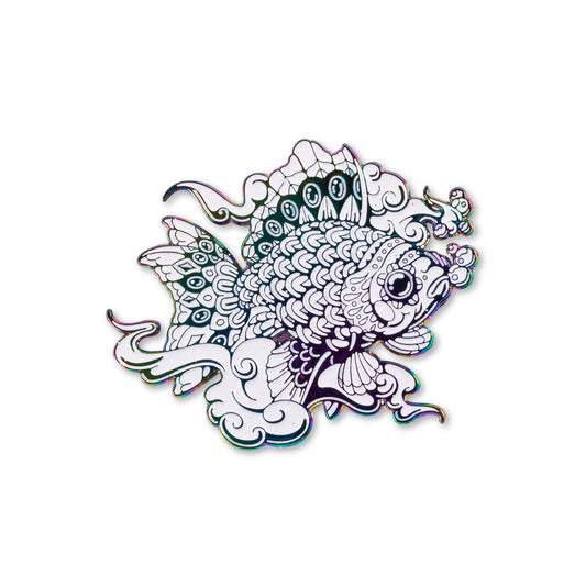 DMB x Bioworkz Big Eyed Fish Pin (Rainbow Anodized Metal #2)