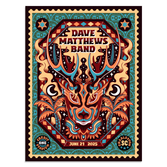 DMB Show Poster Charleston, SC 06.21.2025