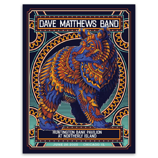 DMB Show Poster Chicago, IL 06.28.2025
