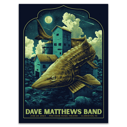 DMB Show Poster Clarkston, MI 6/26/2024