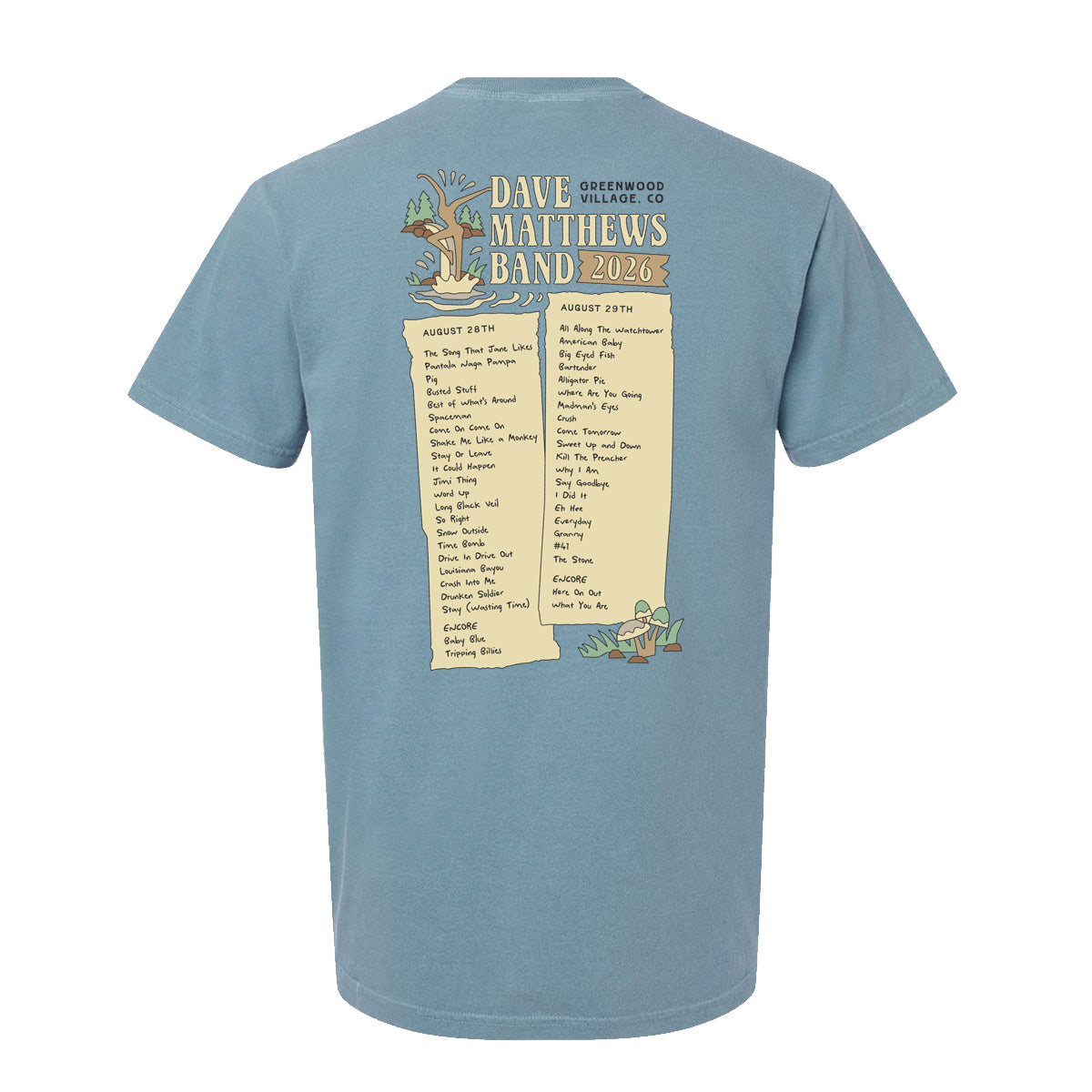 Colorado 2026 Set List Tee