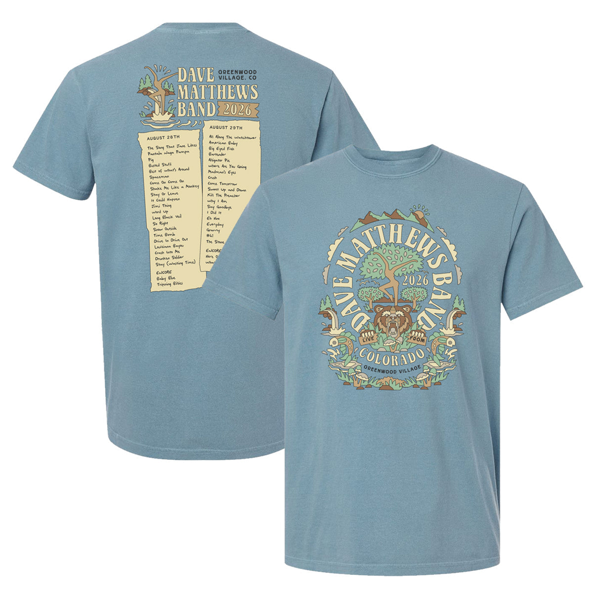 Colorado 2026 Set List Tee