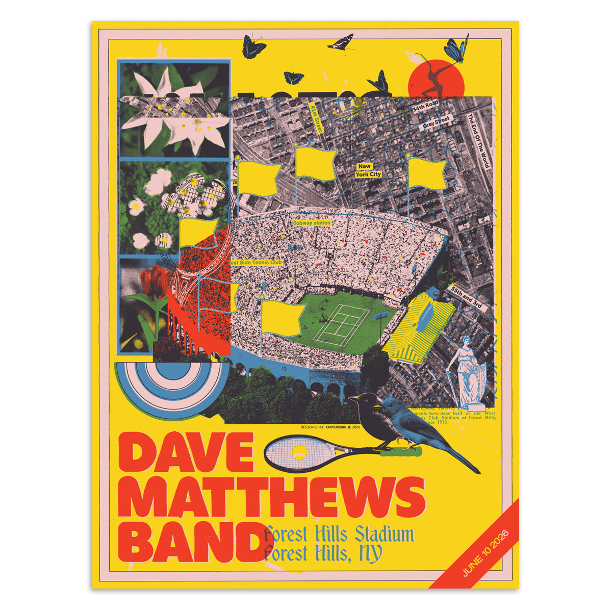 DMB Show Poster Forest Hills, NY 06/10/2026