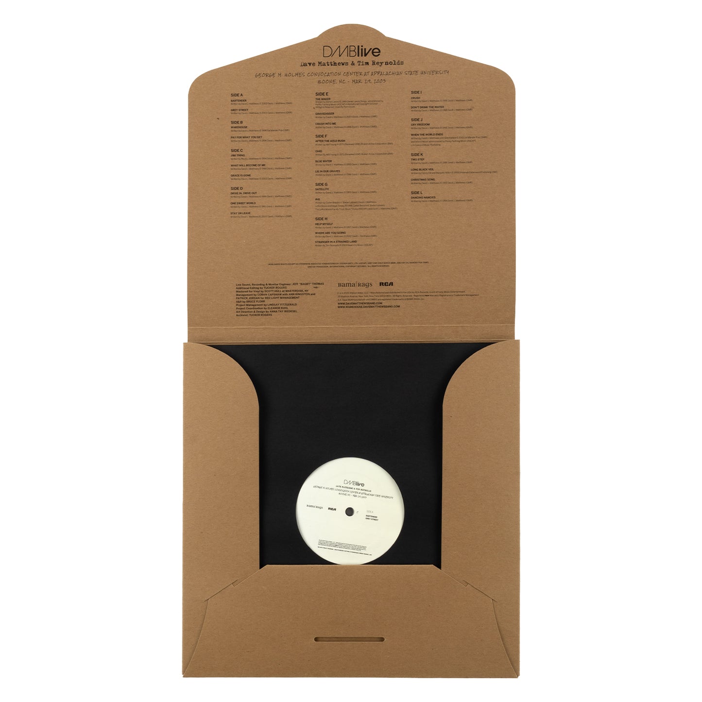 DMBLive - Appalachian State University - Boone, NC - 03/29/2003 - Vinyl