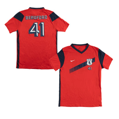 Red Nike Carter Beauford Soccer Jersey
