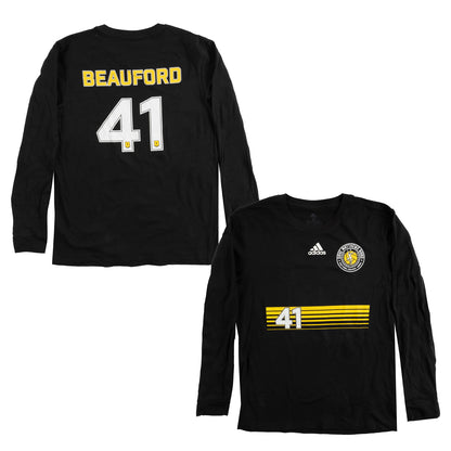Black Adidas Carter Beauford Long Sleeve Soccer Jersey