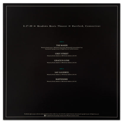 DMB Live Trax Vol. 03: 08/27/2000 - Meadows Music Theatre - 4 LP Set