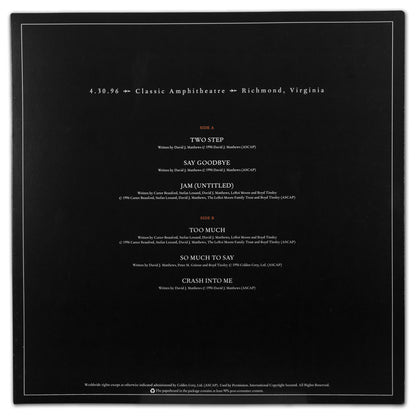 DMB Live Trax Vol. 04: 04/30/1996 - Classic Amphitheatre - 4 LP Set