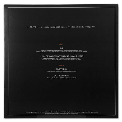 DMB Live Trax Vol. 04: 04/30/1996 - Classic Amphitheatre - 4 LP Set