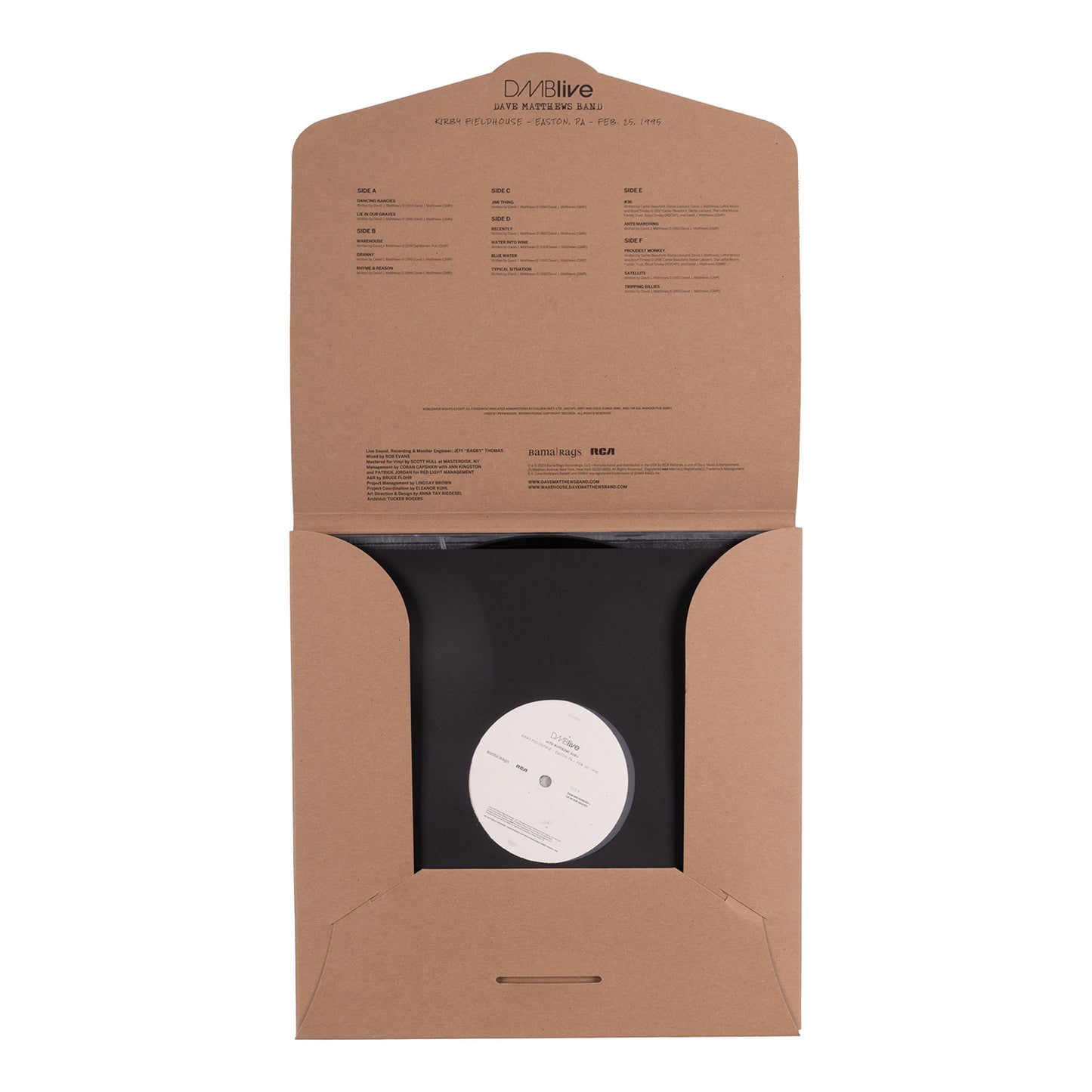 DMBLive - Kirby Fieldhouse - Easton, PA - 02/25/1995 - Vinyl