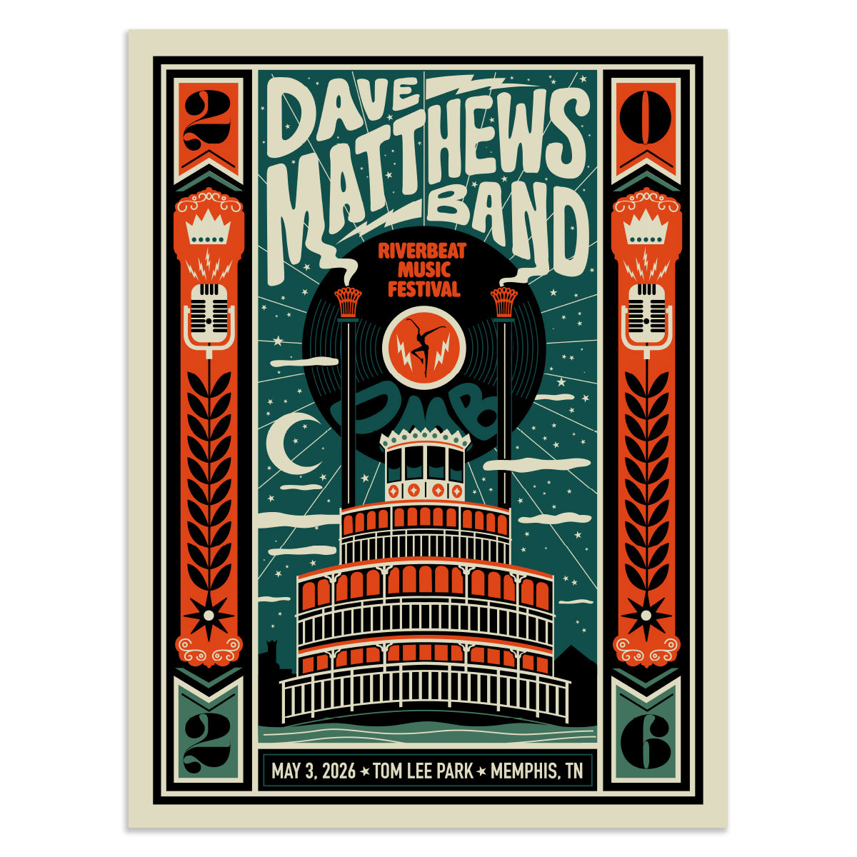 DMB Show Poster Memphis, TN 05/03/2026